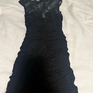 guess black lace dress xs